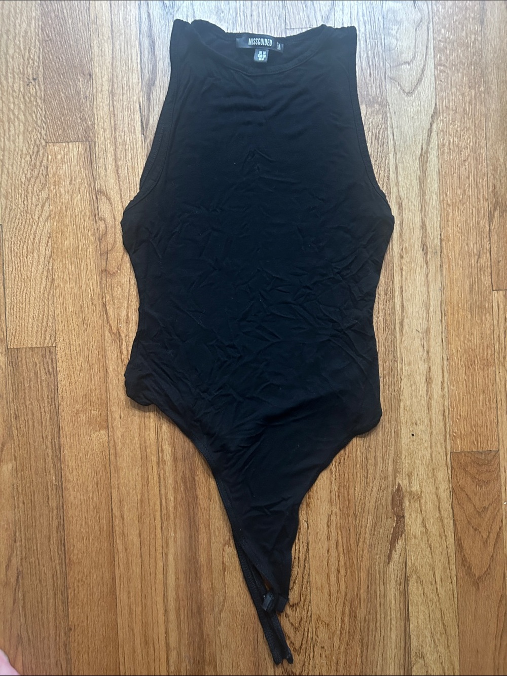 Missguided Black Sleeveless One-Piece Bodysuit